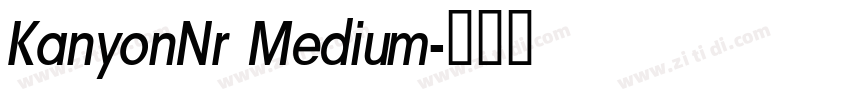 KanyonNr Medium字体转换